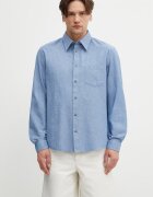 A.P.C. cămașă bărbătească cu bumbac și in