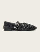 AllSaints balerini din piele Sabine Woven Flat