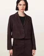 AllSaints blazer pentru femei din piele întoarsă APTON SUEDE