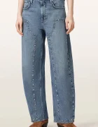 AllSaints blugi barrel pentru femei SADIE STUD JEAN
