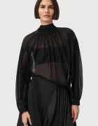 AllSaints bluză din amestec de mătase PEARLA