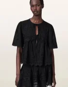 AllSaints bluză pentru femei din bumbac LILLITH