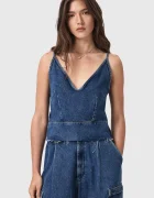AllSaints bluză subțire de blugi LILAH