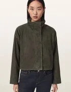 AllSaints jachetă scurtă pentru femei din piele