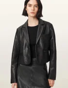 AllSaints jachetă scurtă pentru femei din piele APTON