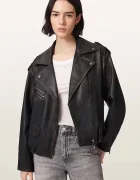 AllSaints jachetă scurtă pentru femei din piele SAMINA