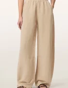 AllSaints pantaloni wide leg pentru femei cu amestec de in JETT