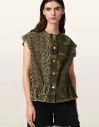 AllSaints vestă pentru femei din bumbac SOFI