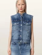 AllSaints vestă pentru femei din denim MAV