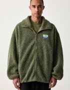 American Vintage hanorac cu fermoar pentru bărbați din polar