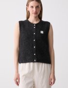 American Vintage vestă pentru femei cu amestec de lână