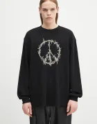 Aries hanorac de bumbac Peace Press Gothic Waffle LS Tee