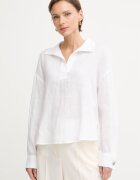 Armani Exchange bluză tip cămașă pentru femei din in