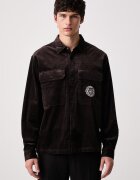 Armani Exchange cămașă pentru bărbați din catifea reiată