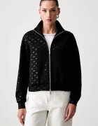Armani Exchange hanorac cu fermoar pentru femei cu bumbac