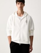 Armani Exchange hanorac cu fermoar și glugă pentru bărbați cu bumbac