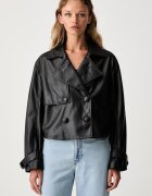 Armani Exchange jachetă scurtă pentru femei din piele