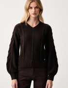 Armani Exchange pulover loungewear pentru femei cu amestec de lână