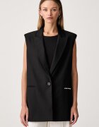 Armani Exchange vestă cu un singur rând de nasturi pentru femei cu amestec de lână