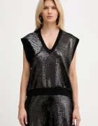 Armani Exchange vestă din amestec de lână
