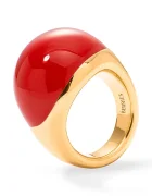 BERRIES inel pentru femei din argint placat cu aur cu email Viva Red XL Ring
