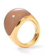 BERRIES inel pentru femei placat cu aur email Viva Mocha Mousse XL Ring