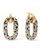 BERRIES pentru femei argint placat cu aur jasp Duo Freckles MAXI Earrings