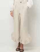 BIZUU pantaloni palazzo pentru femei cu bumbac NELLA