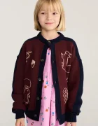 Bobo Choses cardigan pentru copii cu amestec de lână Forest
