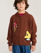 Bobo Choses cardigan pentru copii cu amestec de lână Mush Monster