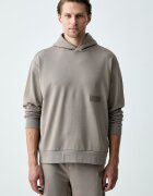BOSS Green hanorac cu glugă pentru bărbați cu bumbac SW_Hoodie