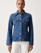 Boss Orange cămașă de damă din denim C_SLIM SHIRT