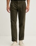 Boss Orange pantaloni pentru bărbați din catifea reiată Chino_Pleated_3