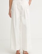 Boss Orange pantaloni wide leg pentru femei din bumbac cu elastan C Tanjura5-D