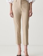 Boss pantaloni carrot pentru femei din bumbac cu elastan Tapria-Crop2