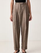 Boss pantaloni pentru femei cu amestec de lână Tornara