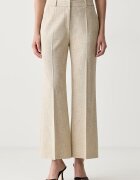Boss pantaloni pentru femei cu vâscoză Talia-Crop