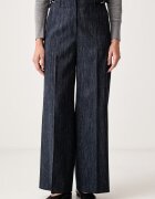 Boss pantaloni wide leg pentru femei cu lână Tamilly