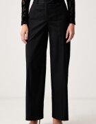 Boss pantaloni wide leg pentru femei din bumbac cu elastan Tianaha