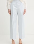 Boss pantaloni wide leg pentru femei din bumbac cu elastan Tulotta