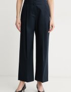 Boss pantaloni wide leg pentru femei din bumbac cu elastan Tulotta