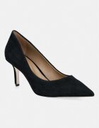 Boss pantofi cu toc stiletto din piele întoarsă Miah