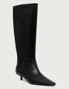 Calvin Klein cizme pentru femei din piele KITTEN HEEL HIGH BOOT LTH