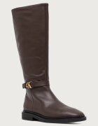 Calvin Klein cizme pentru femei din piele SQUARE HIGH BOOT LTH MG HDW