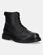 Calvin Klein ghete de piele COMBAT ESS LACE UP ZIP BOOT LTH