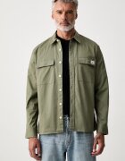 Calvin Klein Jeans cămașă safari pentru bărbați din bumbac cu elastan