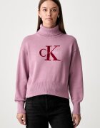 Calvin Klein Jeans cu guler înalt pentru femei din bumbac