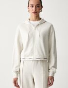 Calvin Klein Jeans hanorac cu fermoar pentru femei din bumbac