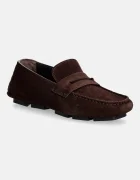 Calvin Klein mocasini din piele întoarsă SQUARE DRIVER SUEDE