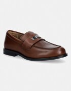 Calvin Klein mocasini pentru bărbați din piele ESS RUBBER LOAFER HW PLAQ VA LTH